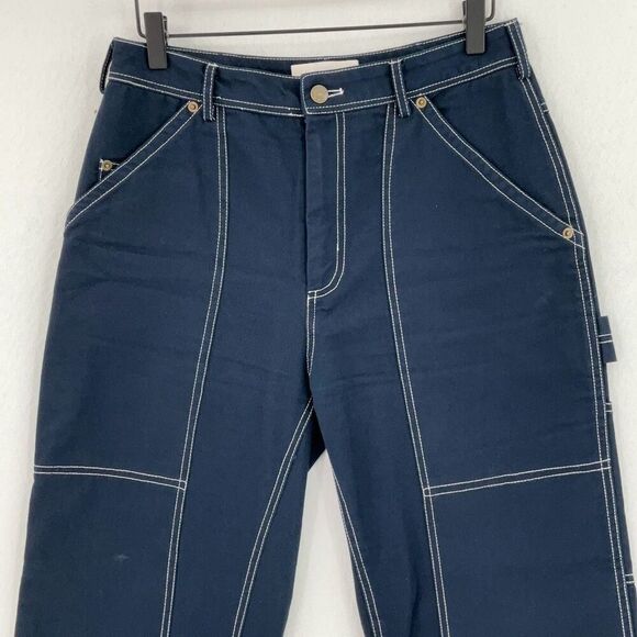 Loeffler Randall Navy Blue Cargo Carpenter Pants Size 8 - Picture 4 of 10